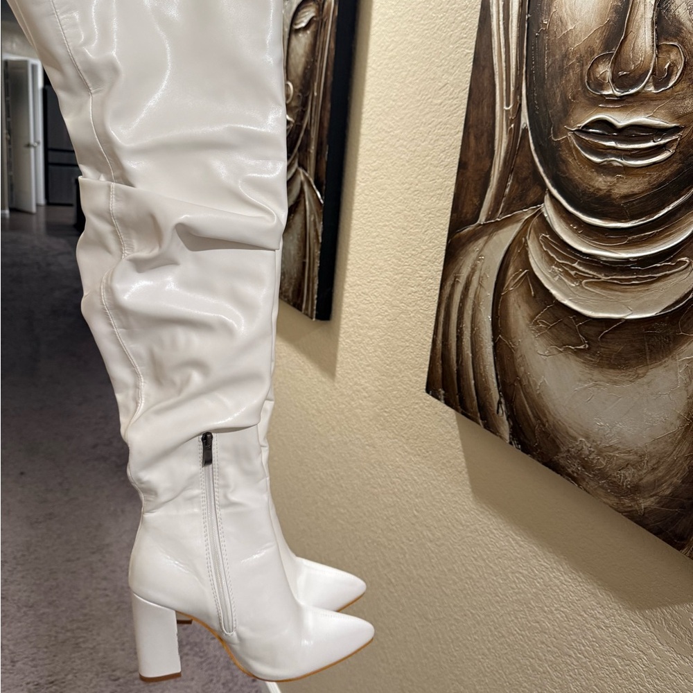 Crystal White Boots